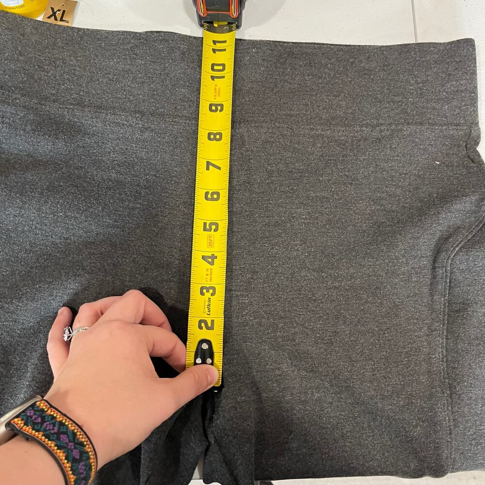 Seven7 Gray Pull On Cropped Leggings Stretch Waist Womens Size Large - Picture 8 of 10